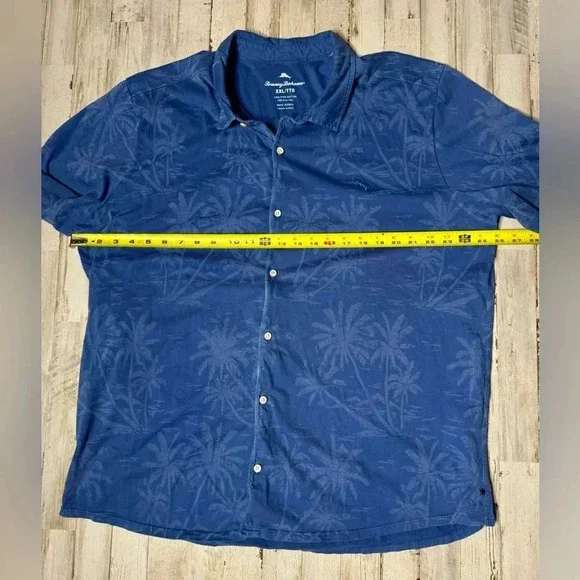 Vintage Tommy Bahama Blue Hawaiian Palm Trees Tropical XXL - Picture 5 of 9